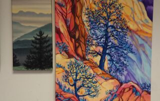 Tableau montagne colorée ©Shanti Art