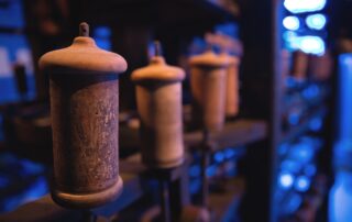 Chirols - Écomusée du moulinage - Bobines de fil 2 ©S.Bugnon