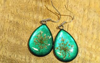 Thueyts - Libéra bijoux - Boucles d'oreilles avec insert de fleurs