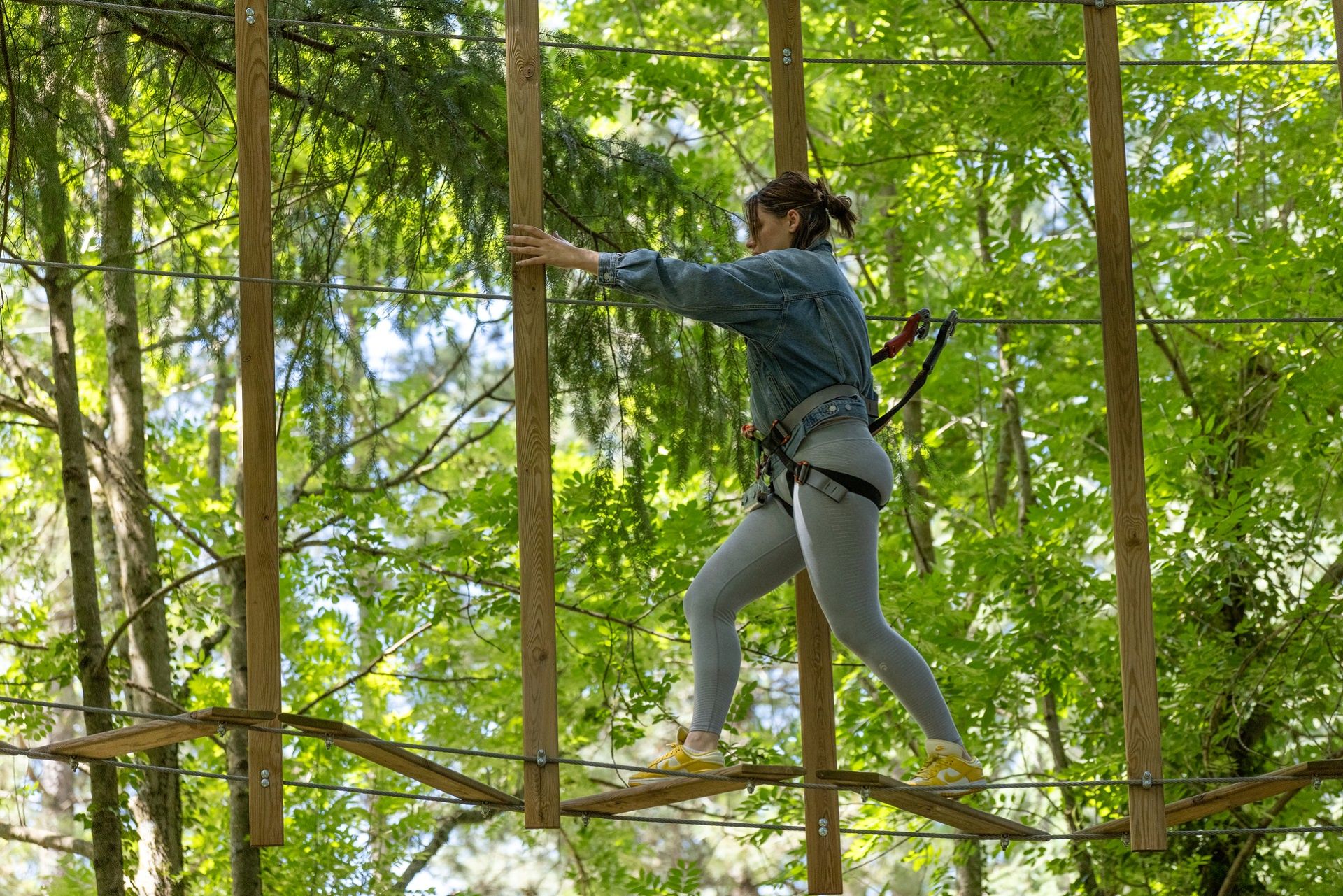 Jaujac - Accrobranche de Jaujac - Pont suspendu