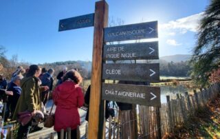 bassin irrigation sur le sentier qui pétille accessible à tous (PMR, audio, LSF, FALC) à la Maison du Parc des Monts d'Ardèche à Jaujac en Ardèche