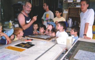 accueil d'un centre aéré à l'atelier